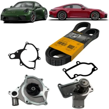 Coolant Thermostat +Water Pump + Gaskets + Belt Fit For Porsche 911 996 & Boxster 1997-2004