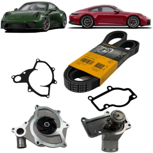 porsche-thermostat+water pump+gaskets+belt kit-01